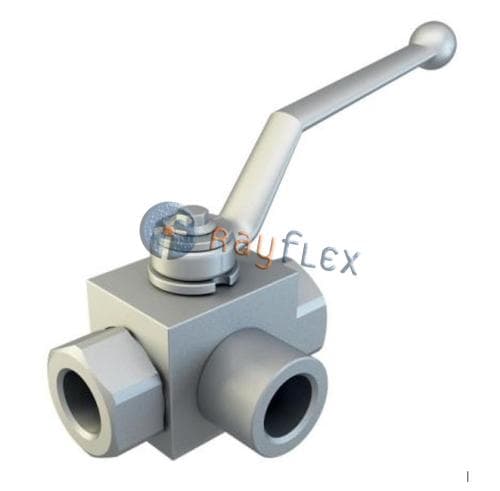 VÁLVULA DE BOLA 3 VÍAS "L" COMPACTA