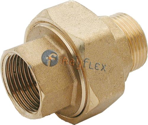 ENLACE 3 PIEZAS ASIENTO CÓNICO M - H LATÓN