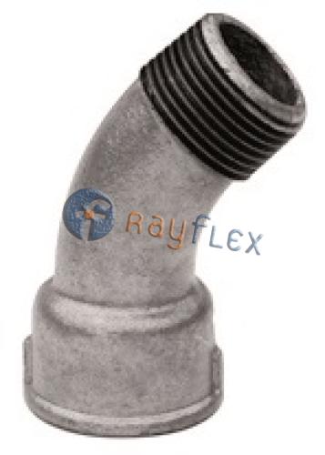 ADAPTADOR GALVANIZADO CURVA 45°