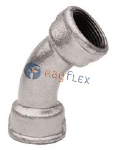 ADAPTADOR GALVANIZADO CURVA 45° H - H