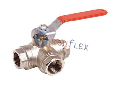 VÁLVULA DE BOLA 3 VÍAS PASO EN "L" 