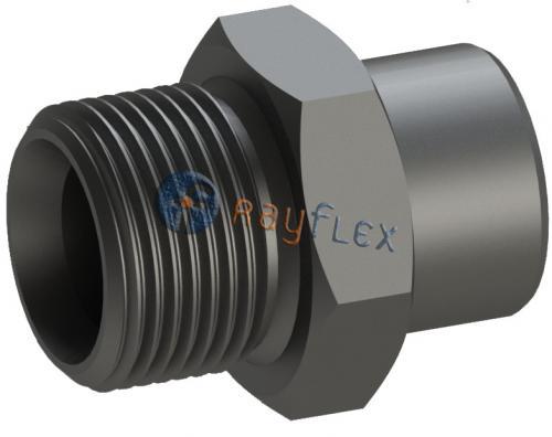 SOLDABLE MACHO BSPP C/HEXÁGONO Y PERNO