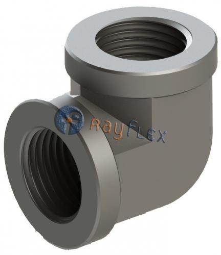 CODO ESTAMP. 90° HEMBRA FIJA A HEMBRA FIJA INOX