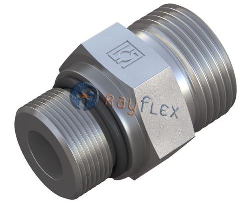 RACOR RECTO TUBO - MACHO BSPP CON JUNTA CUERPO