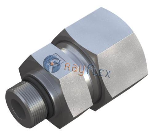 RACOR RECTO TUBO - MACHO UNF CON JUNTA