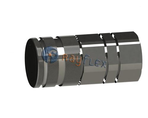 ENCH. RÁPIDO HEMBRA CARAS PLANAS SERIE F INOX