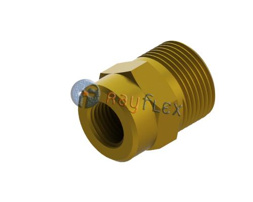 ADAPTADOR HIDRO. LATÓN MACHO-HEMBRA FIJA