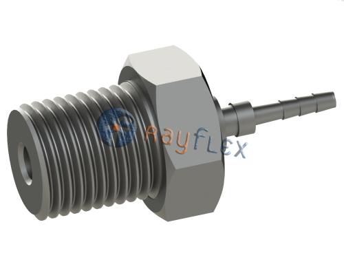 MACHO FIJO CON CASQUILLO. ROSCAS BSPP/NPT