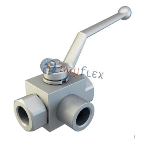 VÁLVULA DE BOLA 3 VÍAS "L" COMPACTA