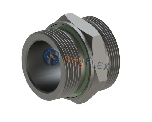 RACOR RECTO TUBO - MACHO BSPP C/JUNTA CUERPO INOX